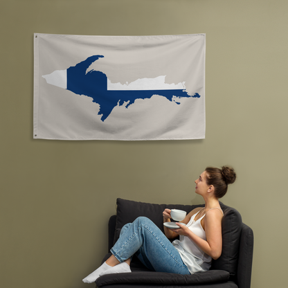 Michigan Upper Peninsula Wall Flag (w/ UP Finland Flag) | Canvas Color