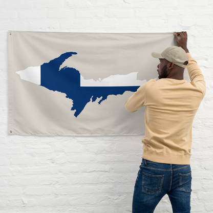 Michigan Upper Peninsula Wall Flag (w/ UP Finland Flag) | Canvas Color