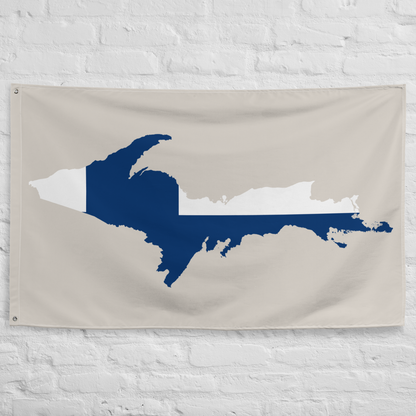 Michigan Upper Peninsula Wall Flag (w/ UP Finland Flag) | Canvas Color