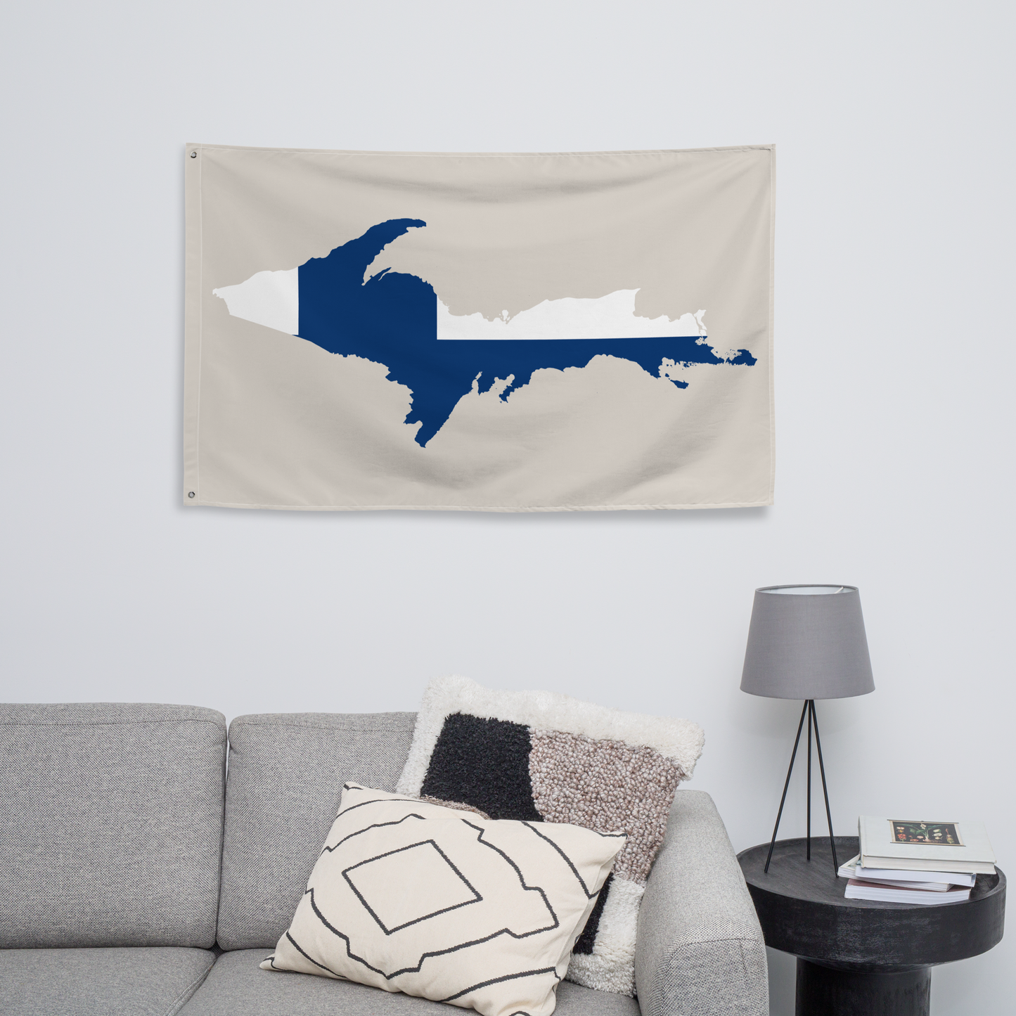 Michigan Upper Peninsula Wall Flag (w/ UP Finland Flag) | Canvas Color