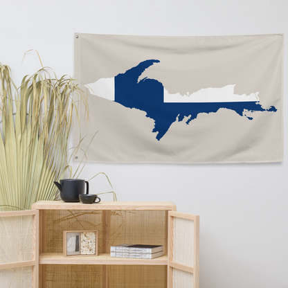 Michigan Upper Peninsula Wall Flag (w/ UP Finland Flag) | Canvas Color