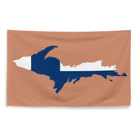 Michigan Upper Peninsula Wall Flag (w/ UP Finland Flag) | Copper Color