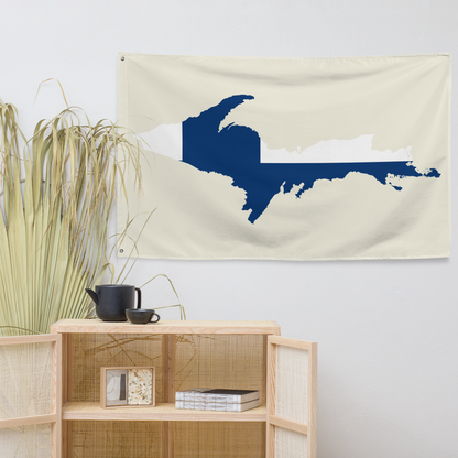 Michigan Upper Peninsula Wall Flag (w/ UP Finland Flag) | Ivory White