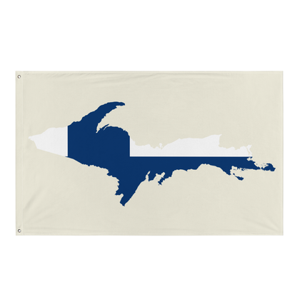 Michigan Upper Peninsula Wall Flag (w/ UP Finland Flag) | Ivory White