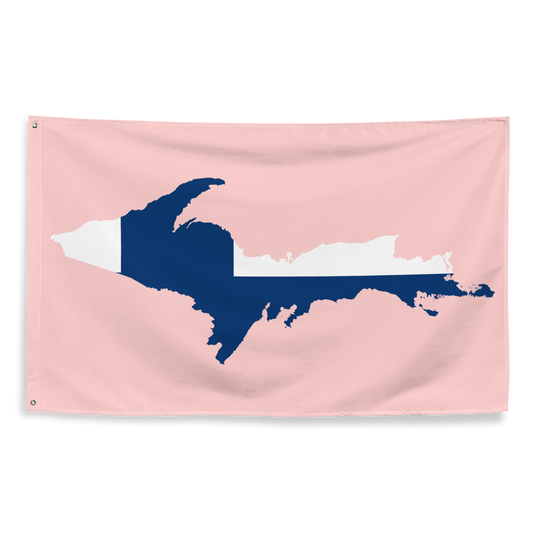 Michigan Upper Peninsula Wall Flag (w/ UP Finland Flag) | Cosmos Pink