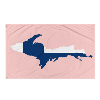 Michigan Upper Peninsula Wall Flag (w/ UP Finland Flag) | Cosmos Pink