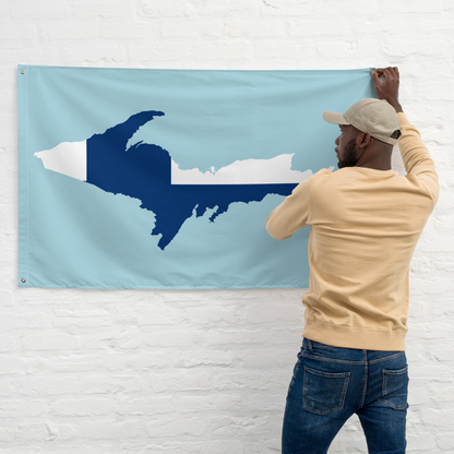 Michigan Upper Peninsula Wall Flag (w/ UP Finland Flag) | '58 Caddie Blue