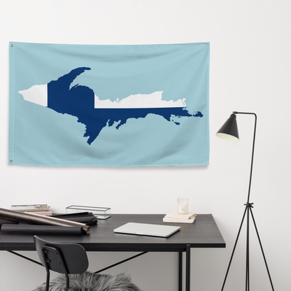 Michigan Upper Peninsula Wall Flag (w/ UP Finland Flag) | '58 Caddie Blue