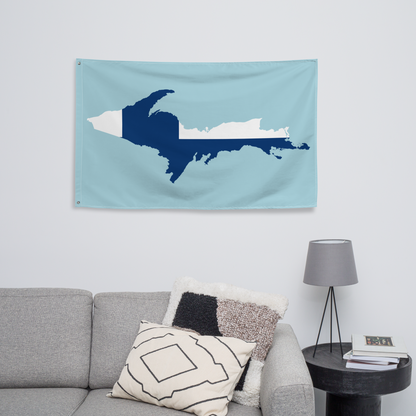 Michigan Upper Peninsula Wall Flag (w/ UP Finland Flag) | '58 Caddie Blue