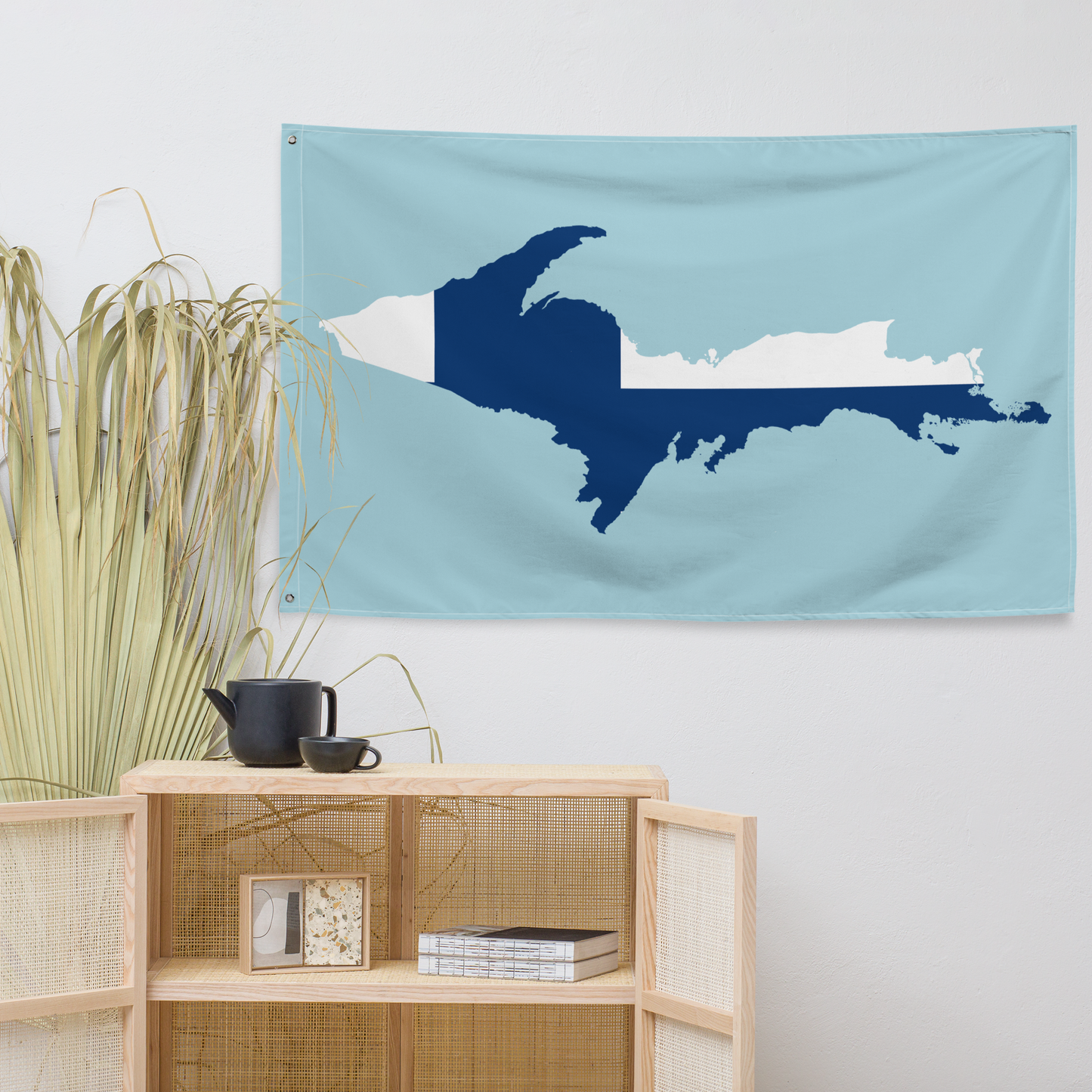 Michigan Upper Peninsula Wall Flag (w/ UP Finland Flag) | '58 Caddie Blue