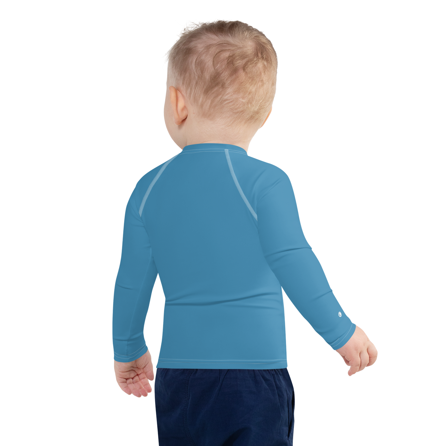 Michigan Upper Peninsula Rash Guard (w/ UP Outline) | Toddler - Lake Michigan Blue