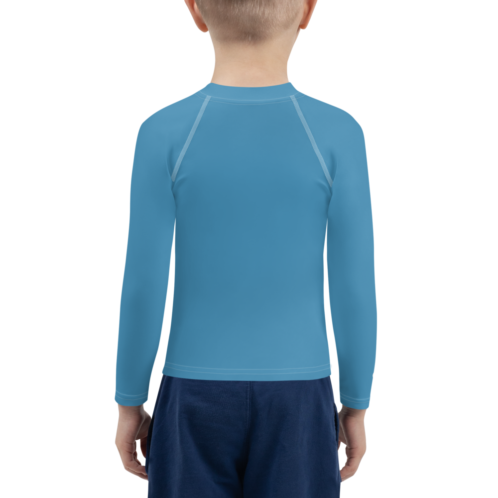 Michigan Upper Peninsula Rash Guard (w/ UP Outline) | Toddler - Lake Michigan Blue