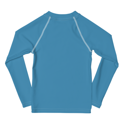 Michigan Upper Peninsula Rash Guard (w/ UP Outline) | Toddler - Lake Michigan Blue