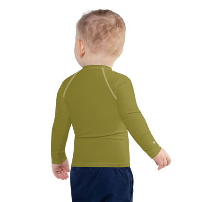 Michigan Upper Peninsula Rash Guard (w/ UP Outline) | Toddler - Scrub Gold