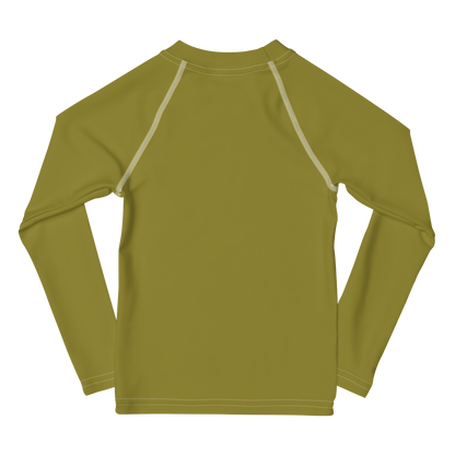 Michigan Upper Peninsula Rash Guard (w/ UP Outline) | Toddler - Scrub Gold