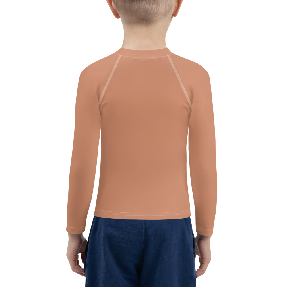 Michigan Upper Peninsula Rash Guard (w/ UP Outline) | Toddler - Copper Color