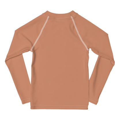 Michigan Upper Peninsula Rash Guard (w/ UP Outline) | Toddler - Copper Color