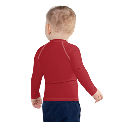 Michigan Upper Peninsula Rash Guard (w/ UP Outline) | Toddler - Thimbleberry Red