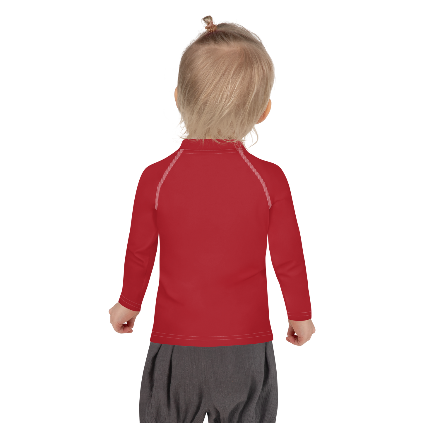 Michigan Upper Peninsula Rash Guard (w/ UP Outline) | Toddler - Thimbleberry Red