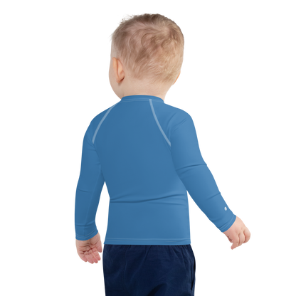 Michigan Upper Peninsula Rash Guard (w/ UP Outline) | Toddler - Lake Superior Blue