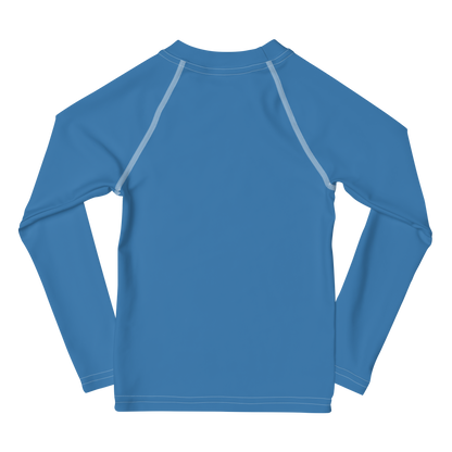 Michigan Upper Peninsula Rash Guard (w/ UP Outline) | Toddler - Lake Superior Blue