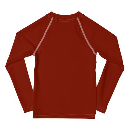 Michigan Upper Peninsula Rash Guard (w/ UP Outline) | Toddler - Cherryland Red