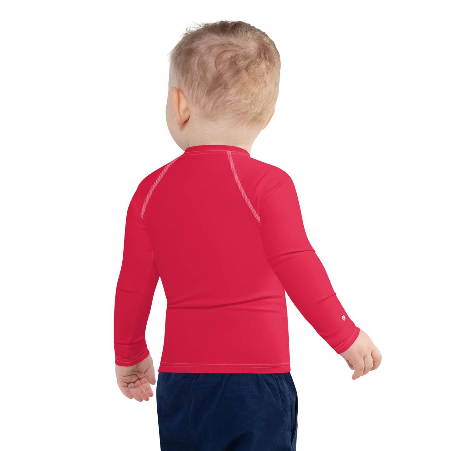 Michigan Upper Peninsula Rash Guard (w/ UP Outline) | Toddler - Lighthouse Red