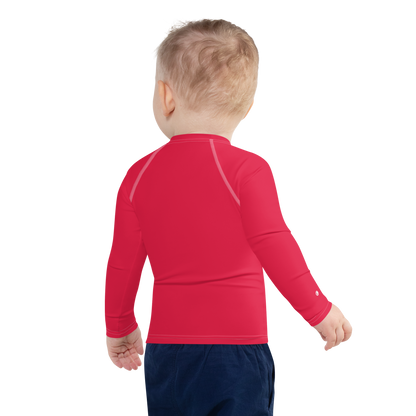 Michigan Upper Peninsula Rash Guard (w/ UP Outline) | Toddler - Lighthouse Red