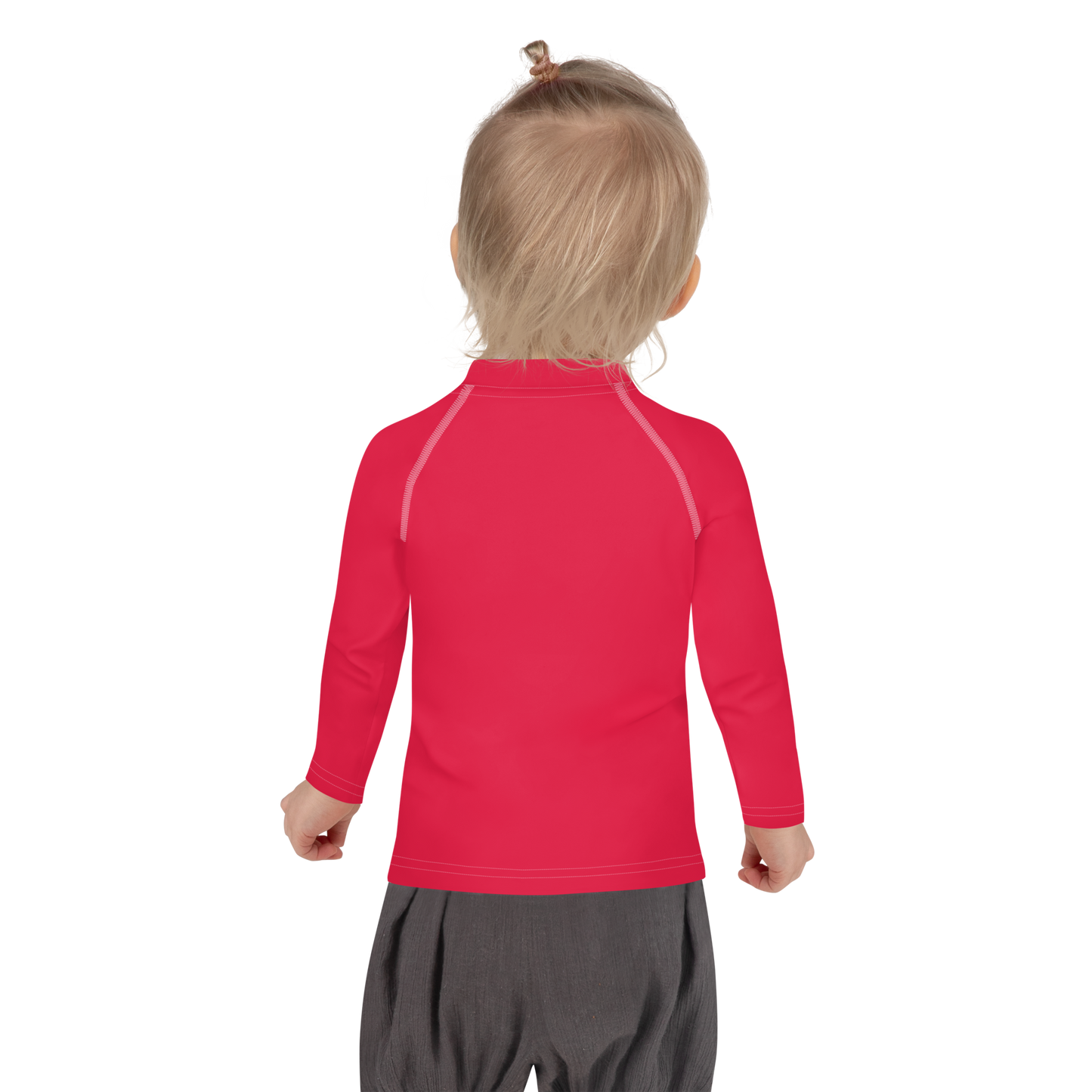 Michigan Upper Peninsula Rash Guard (w/ UP Outline) | Toddler - Lighthouse Red