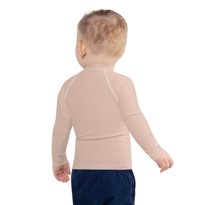 Michigan Upper Peninsula Rash Guard (w/ UP Outline) | Toddler - Rose Gold