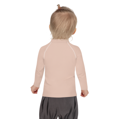 Michigan Upper Peninsula Rash Guard (w/ UP Outline) | Toddler - Rose Gold