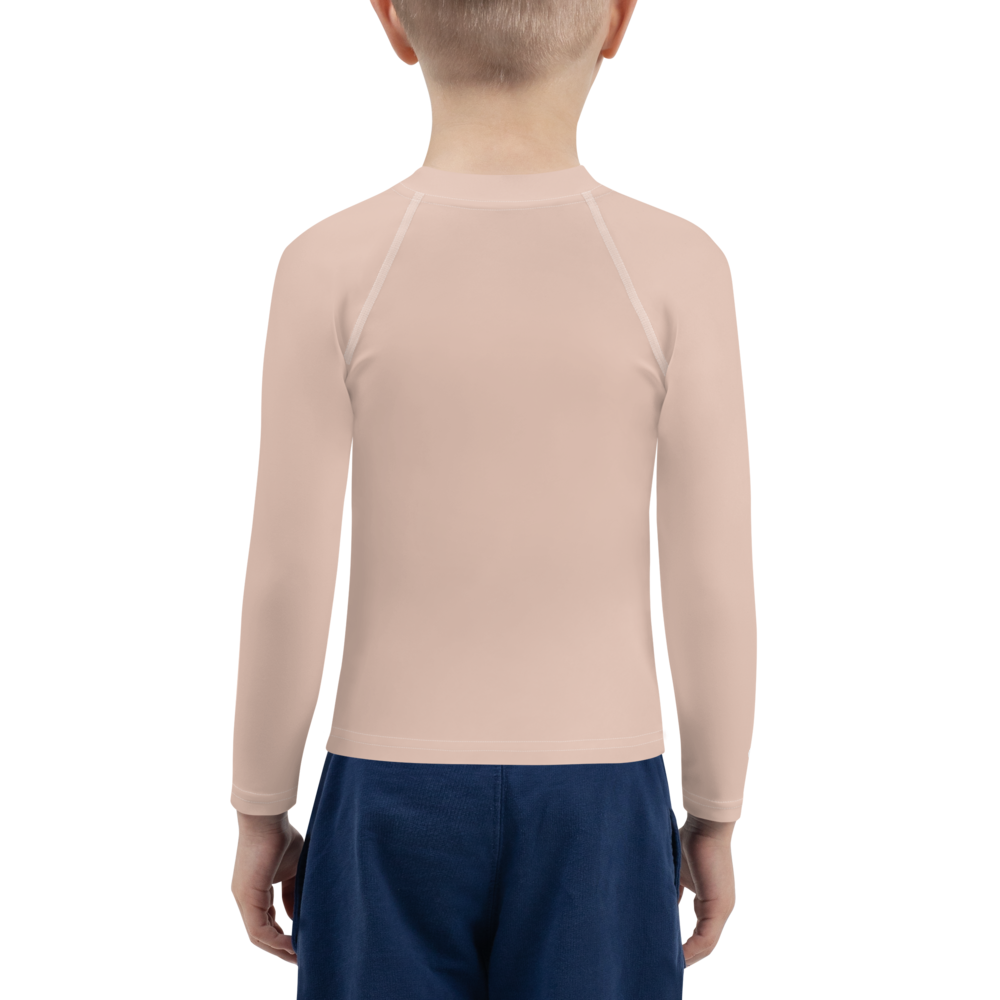 Michigan Upper Peninsula Rash Guard (w/ UP Outline) | Toddler - Rose Gold