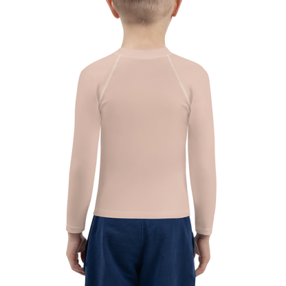 Michigan Upper Peninsula Rash Guard (w/ UP Outline) | Toddler - Rose Gold