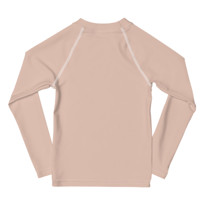 Michigan Upper Peninsula Rash Guard (w/ UP Outline) | Toddler - Rose Gold