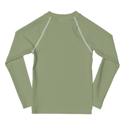 Michigan Upper Peninsula Rash Guard (w/ UP Outline) | Toddler - Beachgrass Green