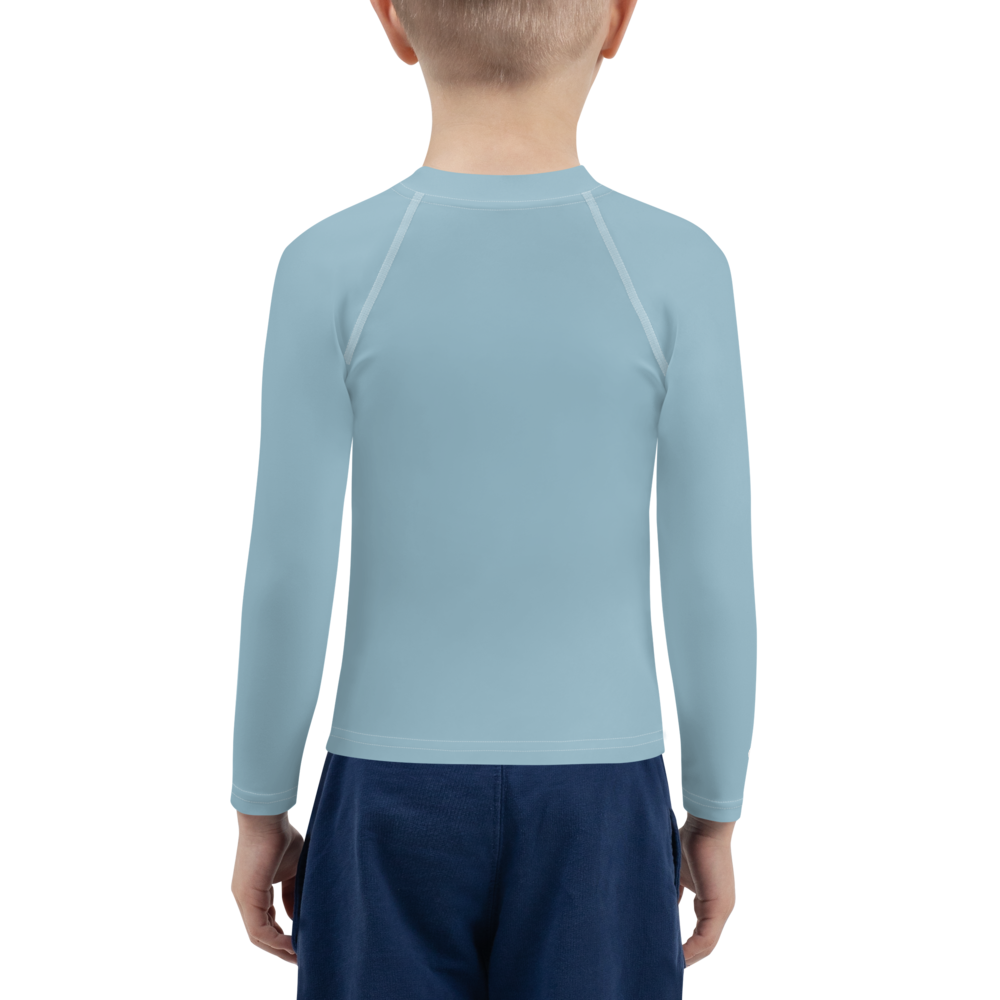 Michigan Upper Peninsula Rash Guard (w/ UP Outline) | Toddler - Opal Blue