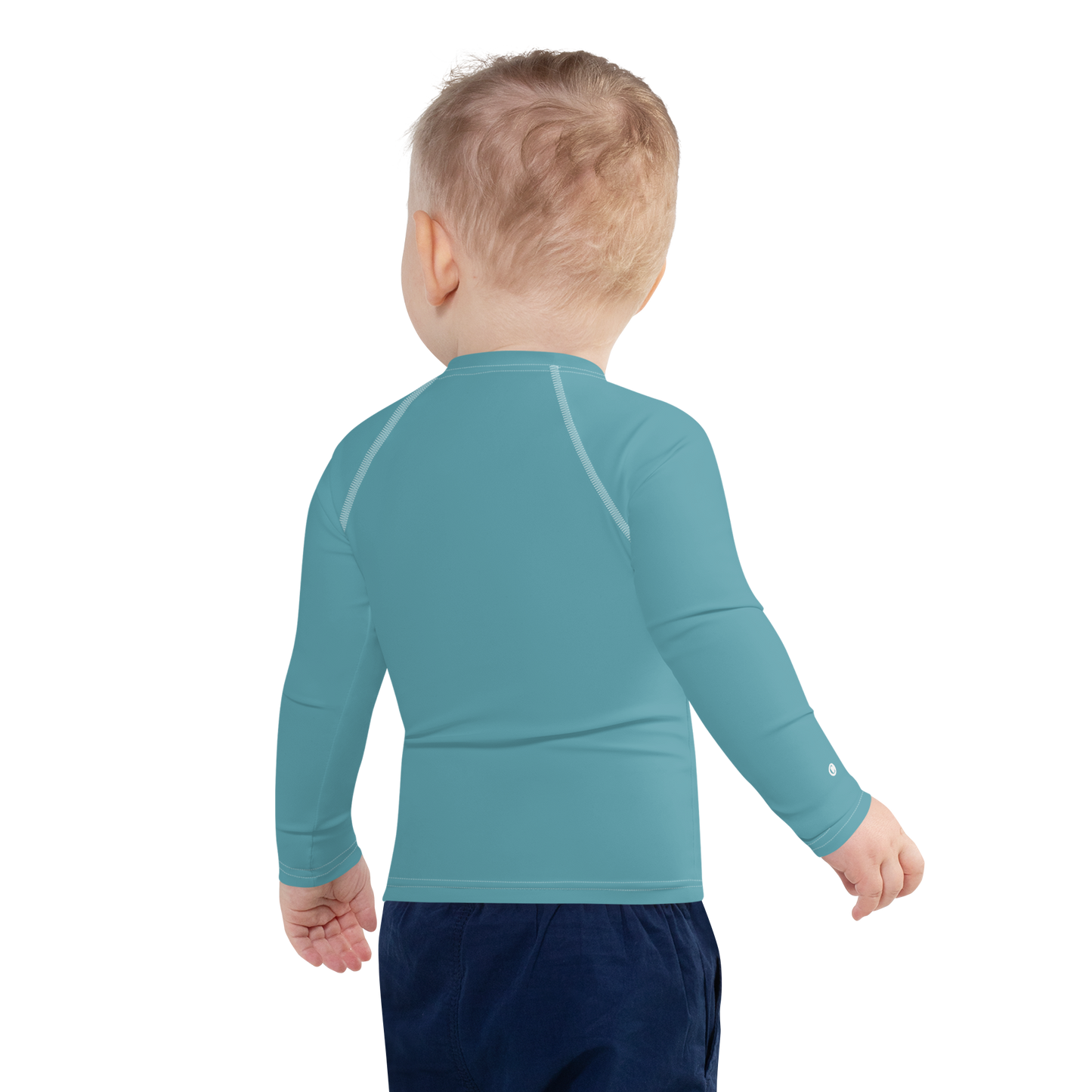 Michigan Upper Peninsula Rash Guard (w/ UP Outline) | Toddler - Lake Huron Blue