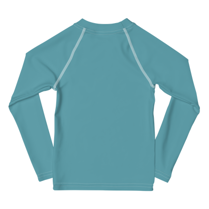 Michigan Upper Peninsula Rash Guard (w/ UP Outline) | Toddler - Lake Huron Blue