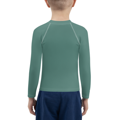 Michigan Upper Peninsula Rash Guard (w/ UP Outline) | Toddler - Copper Green