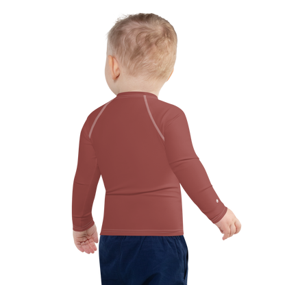 Michigan Upper Peninsula Rash Guard (w/ UP Outline) | Toddler - Ore Dock Red