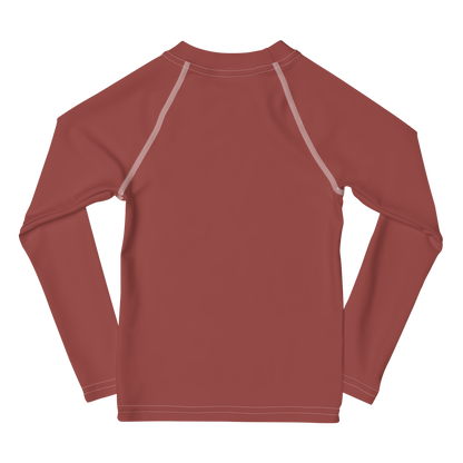 Michigan Upper Peninsula Rash Guard (w/ UP Outline) | Toddler - Ore Dock Red