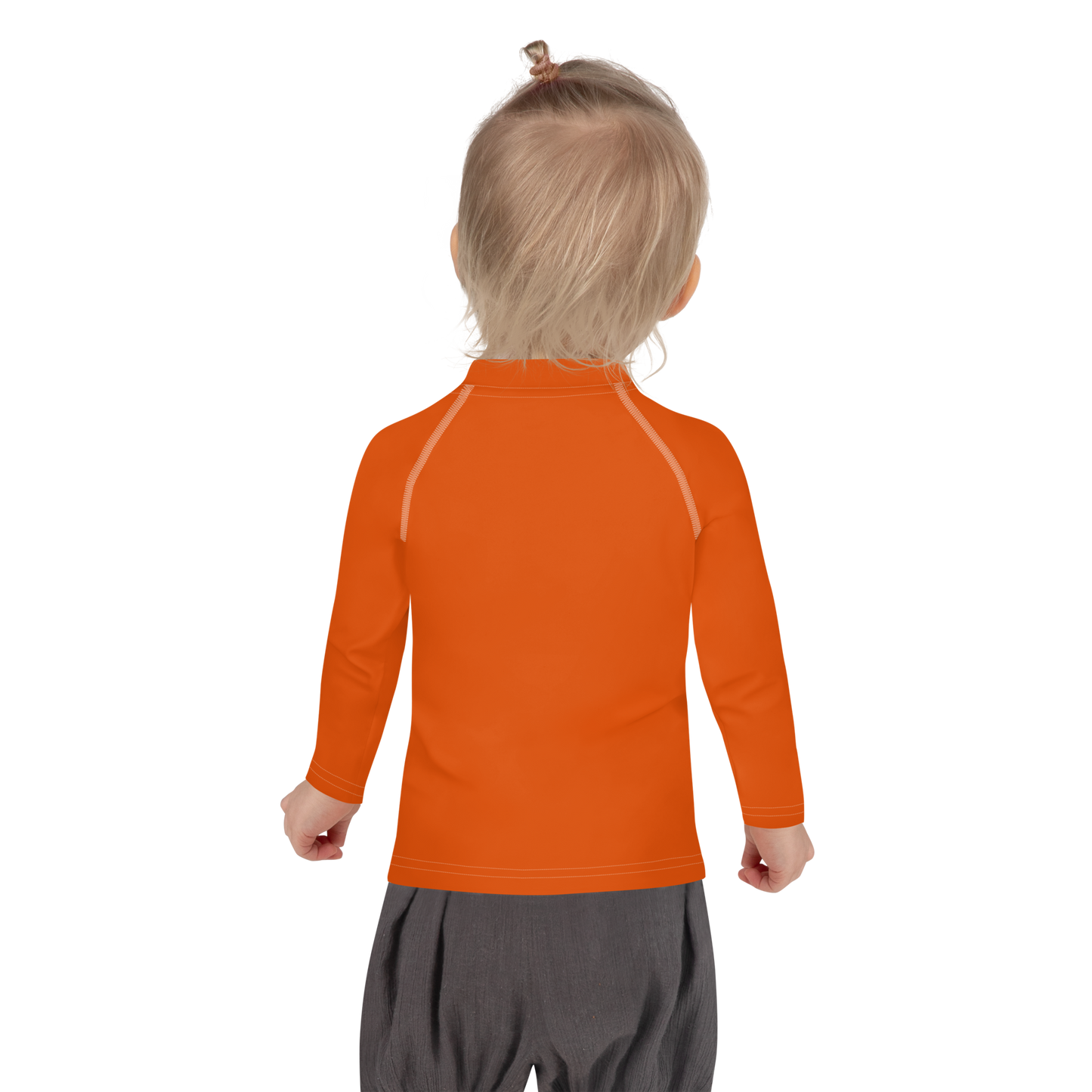 Michigan Upper Peninsula Rash Guard (w/ UP Outline) | Toddler - Maple Leaf Orange