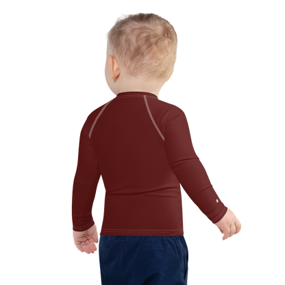 Michigan Upper Peninsula Rash Guard (w/ UP Outline) | Toddler - Cherrywood Color