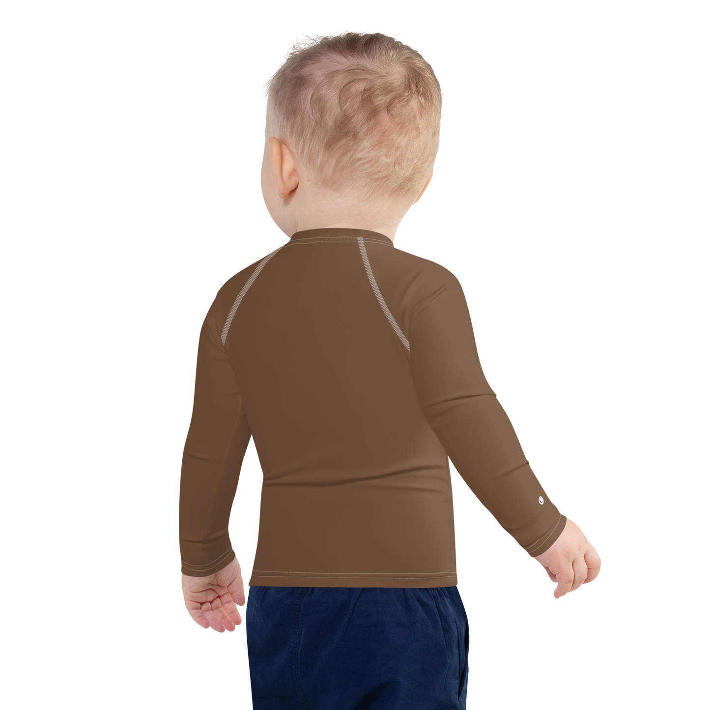 Michigan Upper Peninsula Rash Guard (w/ UP Outline) | Toddler - Coffee Color