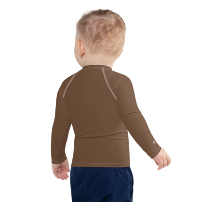 Michigan Upper Peninsula Rash Guard (w/ UP Outline) | Toddler - Coffee Color