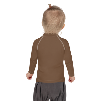 Michigan Upper Peninsula Rash Guard (w/ UP Outline) | Toddler - Coffee Color