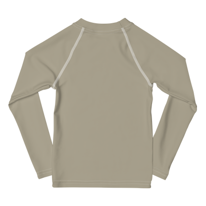 Michigan Upper Peninsula Rash Guard (w/ UP Outline) | Toddler - Petoskey Store Beige