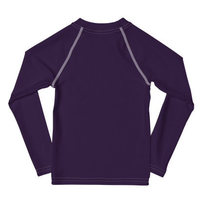 Michigan Upper Peninsula Rash Guard (w/ UP Outline) | Toddler - Blackcurrant