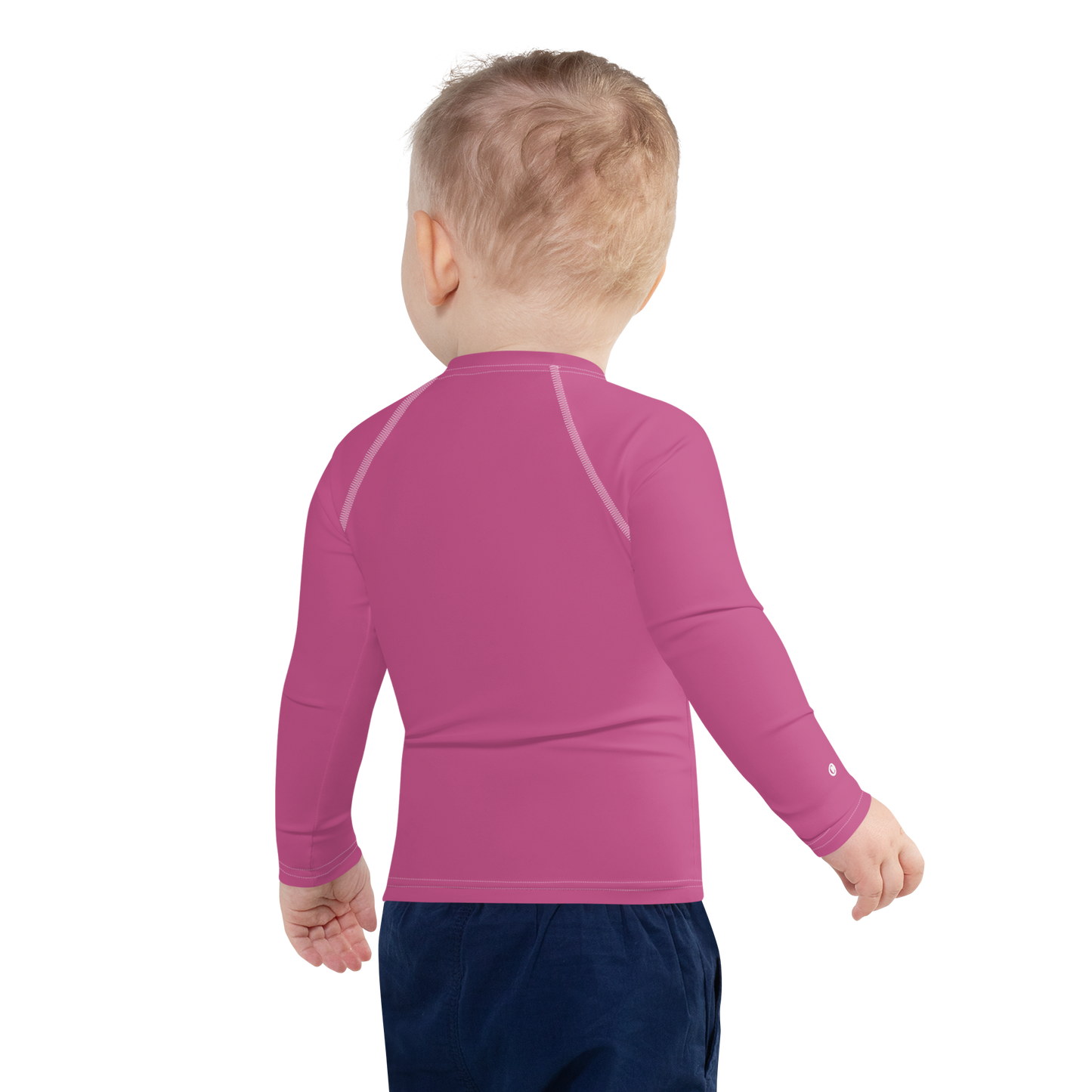 Michigan Upper Peninsula Rash Guard (w/ UP Outline) | Toddler - Apple Blossom Pink