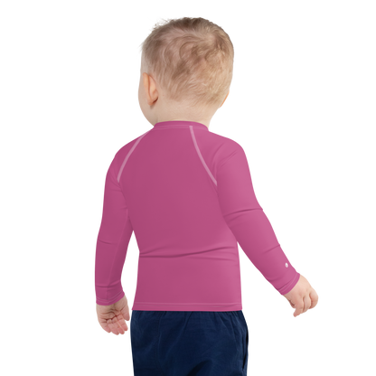 Michigan Upper Peninsula Rash Guard (w/ UP Outline) | Toddler - Apple Blossom Pink